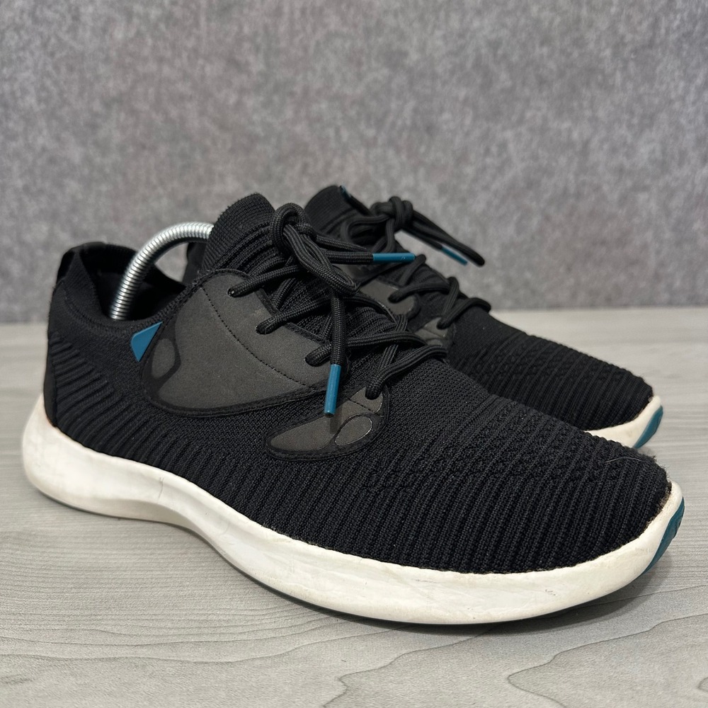 Vessi Everyday 2.0 Sneakers Mens Sz 10 Onyx Black Waterproof Knit Walking Shoes